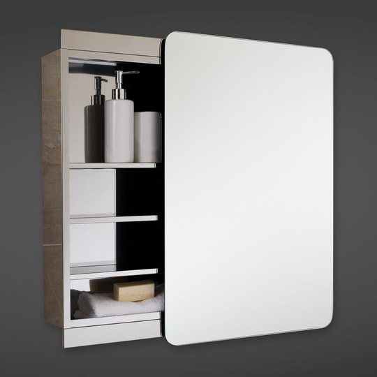 Rak Slide Single Cabinet with Sliding Mirrored Door 660mm h x 460mm w