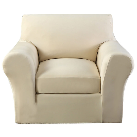 Elastic Stretch Sofa Armchair Cover Solid Color Living Room Couch Slipcover beige 90-140cm TypeA 1 seat