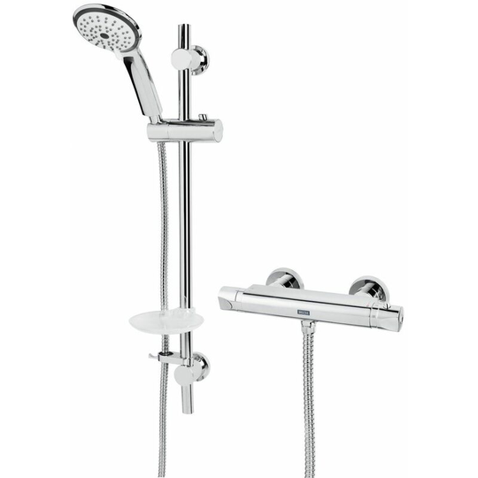 Artisan Thermostatic Fast Fit Shower Bar Valve Exposed Mixer Handset - Silver - Bristan