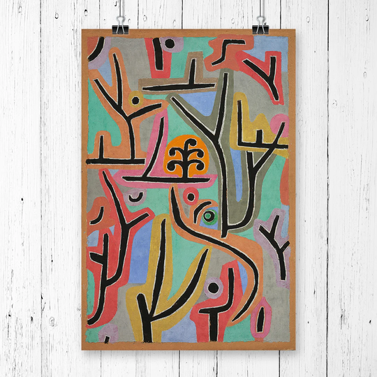 'Park Scene' by Paul Klee Printing Print
