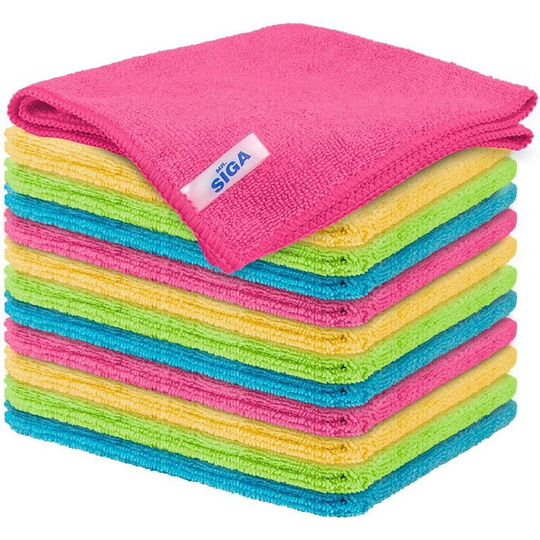 Microfiber Cleaning Cloth,Pack of 12,Size:11.8" x 11.8"