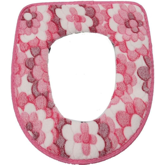 Winter Warm Toilet Cover Red Flower 1pcs