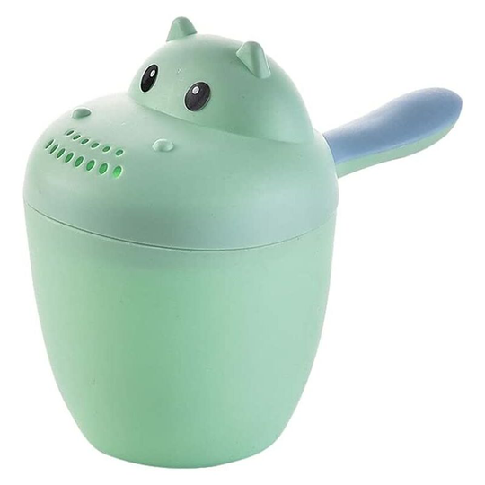Baby Bath Watering Can Hippopotamus Water Shovel Bath Head Watering Can Baby Bath Cute Cup Child Bathtub Baby Bath Tub Green