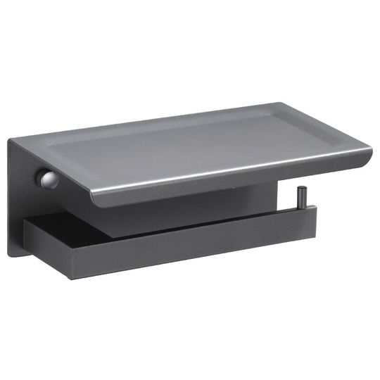 Gray aluminum toilet paper holder augmented toilet paper holder (a)