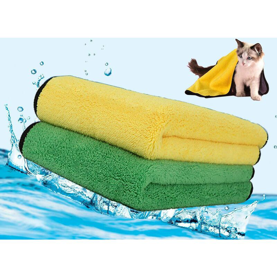 Ilovemilan - 2 Pack Dog Towels Super Absorbent Pet Bath Towel Microfiber Dog Drying Towel for Small Medium Large Dogs and Cats, Machine Washable