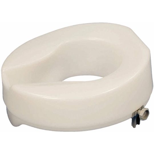 Easy Fit Raised Plastic Toilet Seat - Raised 6 Inches - Anti Bacterial Finish