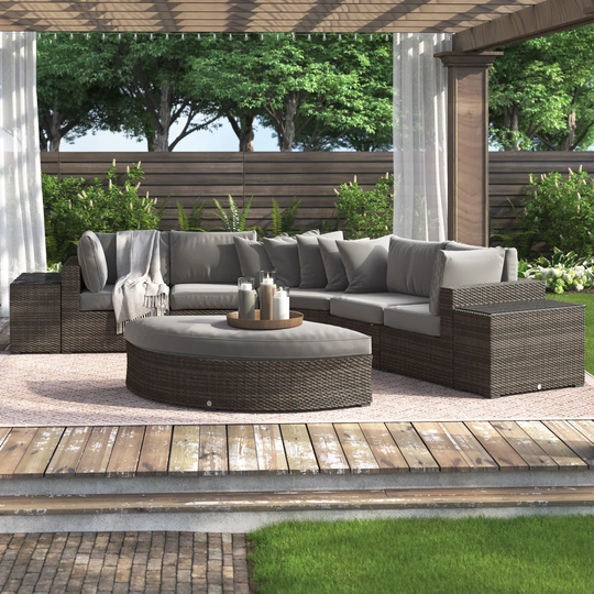 Berniss 8 Seater Rattan Sofa Set