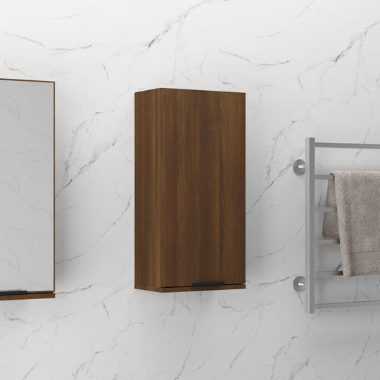 Asupermall - Wall-mounted Bathroom Cabinet Brown Oak 32x20x67 cm