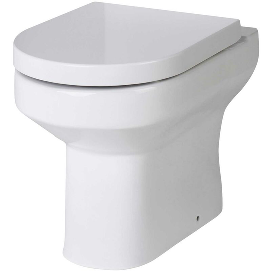 Harmony Back To Wall Toilet 530mm Projection - Soft Close Seat - Hudson Reed