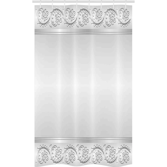 Ilmo 8 Piece Polyester Shower Curtain Set + Hooks
