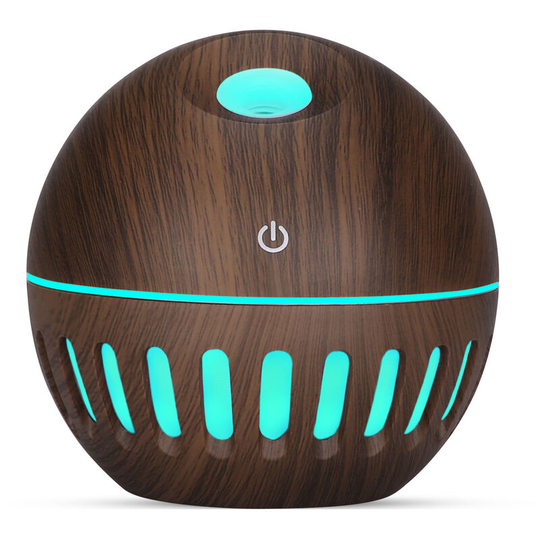 Humidifier USB Suitable for home and bedroom Silent Mini Air Conditioner Aromatherapy Small capacity With LED night light function, Dark Brown - Dark