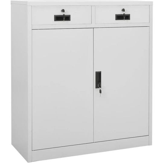 Vidaxl - Office Cabinet Light Grey 90x40x102 cm Steel Grey