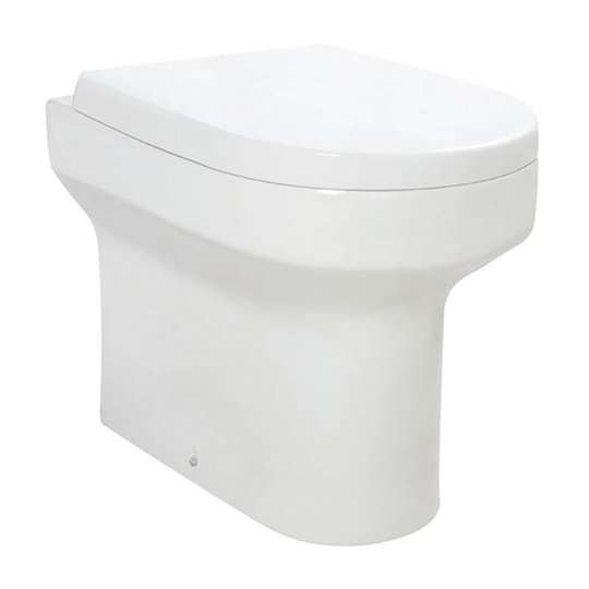 Orbit - Omni Back To Wall Toilet Pan 520mm Projection - Wrapover Soft Close Seat