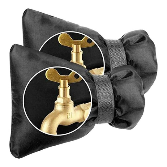 2 Pack Thick Outdoor Faucet Covers Waterproof Heat Insulation Winter Covers Black - Rhafayre
