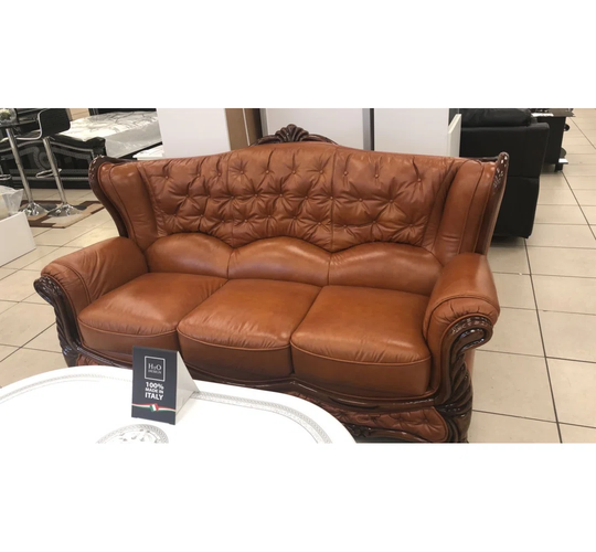 Gagliardi Genuine Leather 3 Seater Sofa