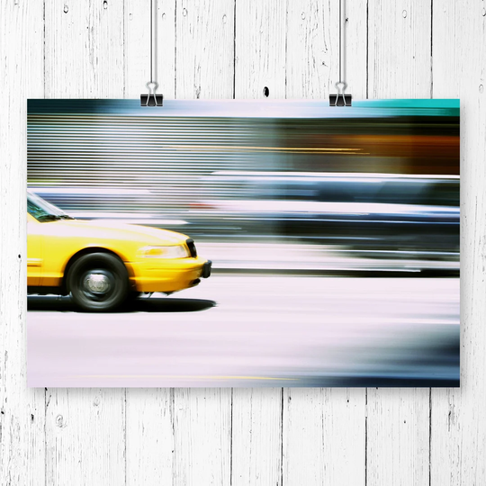 "Yellow Taxi Cab New York City" Graphic Art