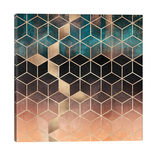 Ombre Dream Cubes by Elisabeth Fredriksson - Wrapped Canvas Graphic Art Print
