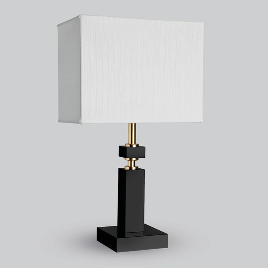 Hugues 42 cm Black Crystal Gold Table Lamp Brick