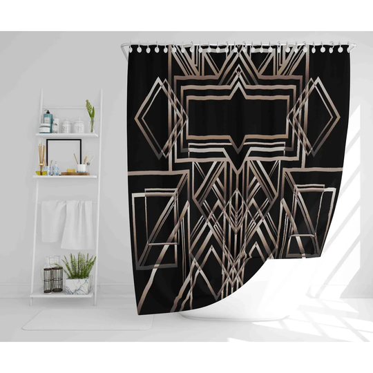 Kalvin 2 Piece Polyester Shower Curtain Set