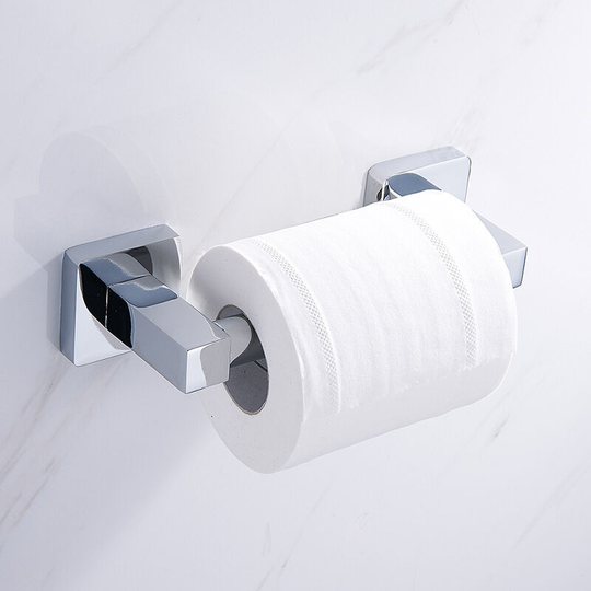 Contemporary Toilet Paper Holder, Stainless Steel Towel Rack Retractable Toilet Paper Holder
