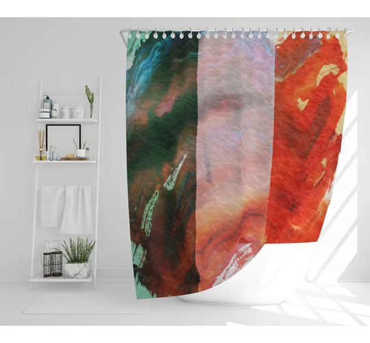 Irish Flag Designer Shower Curtain