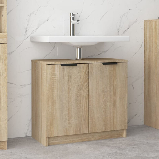 Bathroom Cabinet Sonoma Oak 64.5x33.5x59 cm Engineered Wood