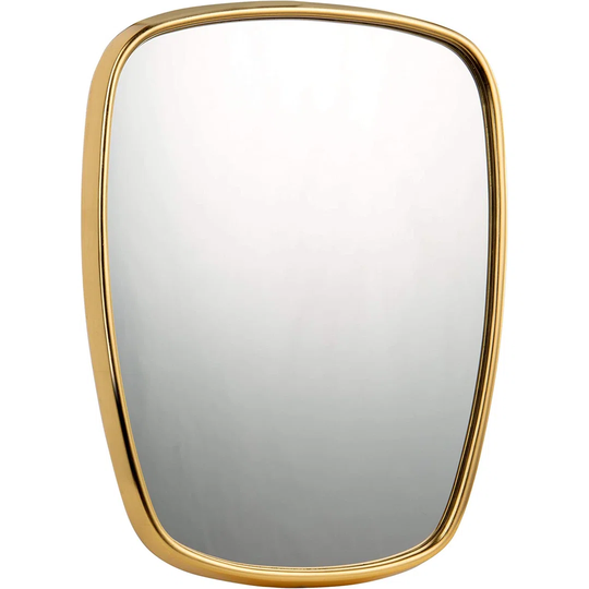 Alexy Metal Wall Mounted Accent Mirror in Gold