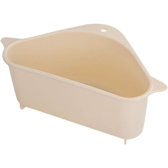 Tripod Wall Hanging Dish Drying Rack,Multifunction Dish Drainer Sink Rack Dish Drainer Rack,Sink Sponge Holder For Kitchen,Beige-26x14.2x10cm