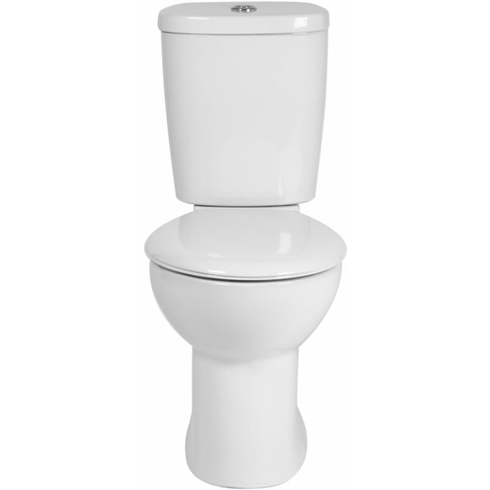 Verona - Access Close Coupled Toilet Push Button Cistern - Soft Close Seat
