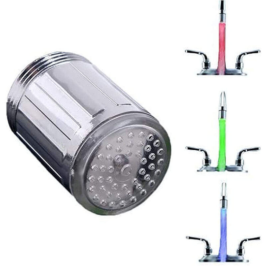 Colorful Led Water Faucet, Illuminated Led Faucet Tip, 3 Color Temperature Sensitive Led Water Faucet, For In Restaurants, Homes, Hotels, Bathrooms,