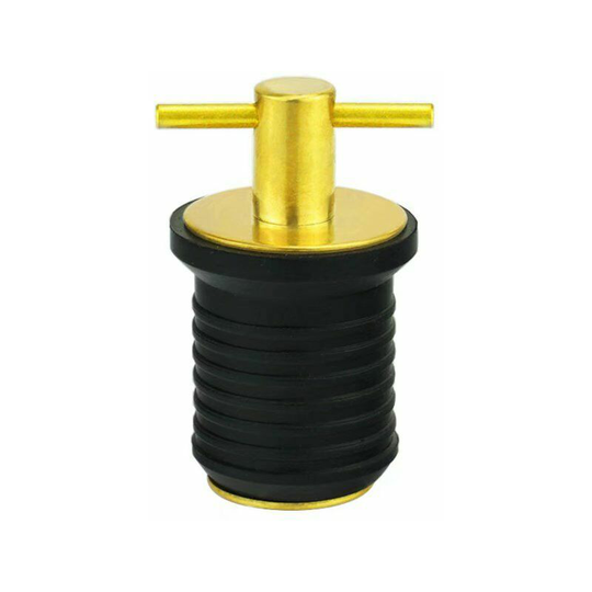 1" or 1-1/4" Brass T-Handle Boat Drain Plug (1" Drain Plug), rlife