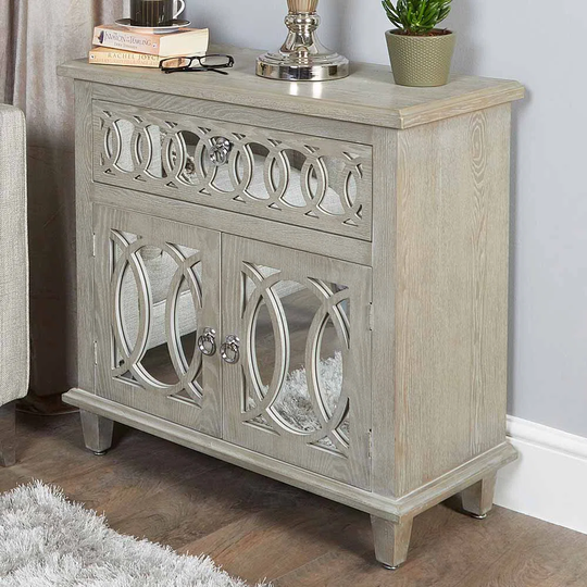 Sideboard for Living Room Hallway Furniture, 80.5cm 2 Door 1 Drawer Wooden Storage Cabinet