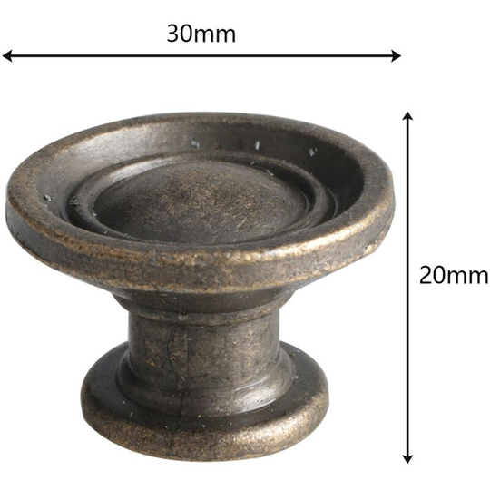 4pcs Single Bronze Round Knobs European Style Handle for Cabinet Furniture (30mm)