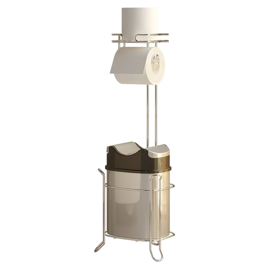 Toilet Paper Holder With Plastic Dust Bin