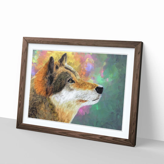 Abstract Wolf 1 Framed Painting Print