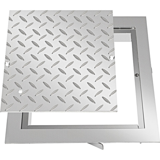 Vevor - Recessed Manhole Cover Powder-coated Drain Cover 30x30cm Steel Lid w/Frame