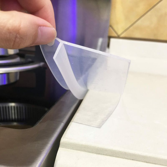 2 Pack Silicone (Clear) Stove Top Lids, 21 Inch Easy Clean To Seal Spills Between Kitchen Countertop, Appliances, Stove, Oven, Washing Machine,