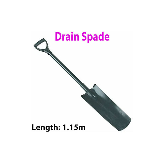 Loops - Heavy Duty 1150mm Digging Drain Spade pyd Handle Fence Post Gardening Land Tool
