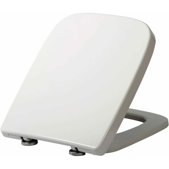 Square wc toilet seats White Soft Close Quick Release Toilet Lid Cover - Woltu