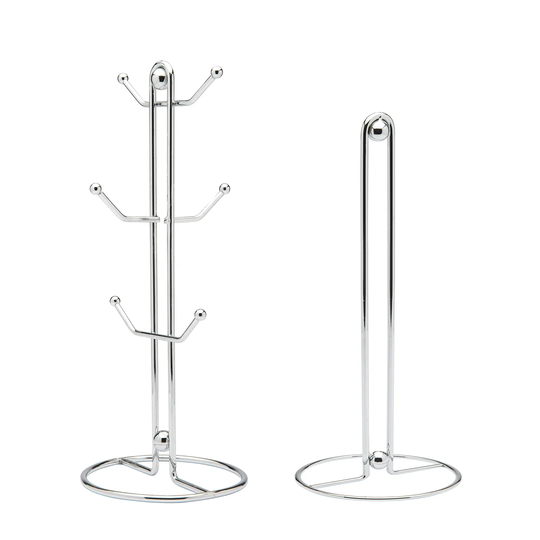 Kroll 2 Piece Mug Tree and Paper Towel Holder Set