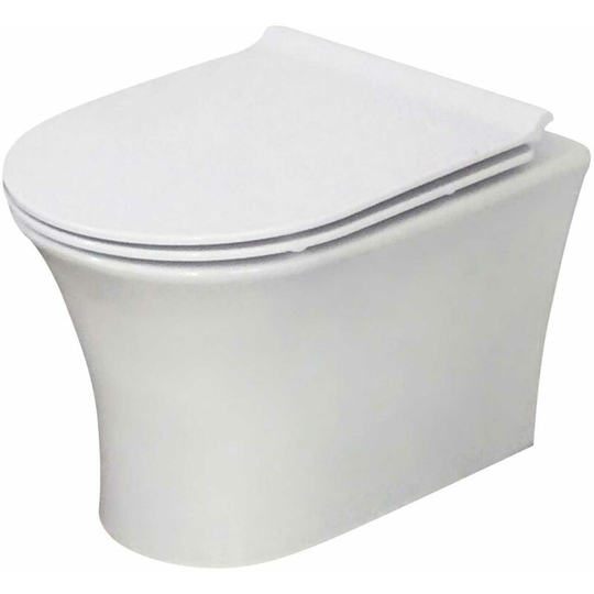 Orbit Viva Wall Hung Toilet Pan 480mm Projection - White