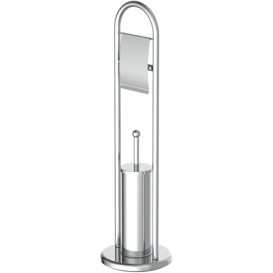 2-in-1 Free Standing Toilet Set Chrome EISL - Silver