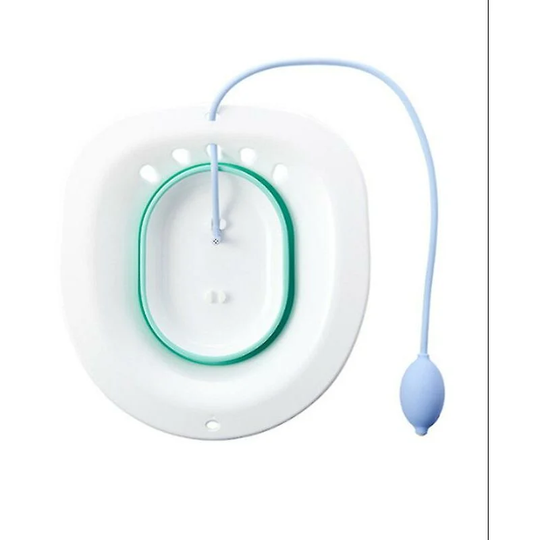 Toilet Seat Sitz Bath, Collapsible No-Squat Sitz Bath Ideal for Pregnant Postpartum Care Designed for Perineum Soaking, Hemorrhoids and Anal Vert
