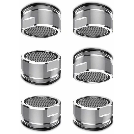 Faucet Aerator M24, BR-Vie 6 Pieces Water Saving Faucet Filter Faucet Accessories Diffuser Faucet Filter with Seal for Kitchen and Bathroom