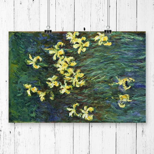 'Yellow Irises' by Claude Monet Printing Print