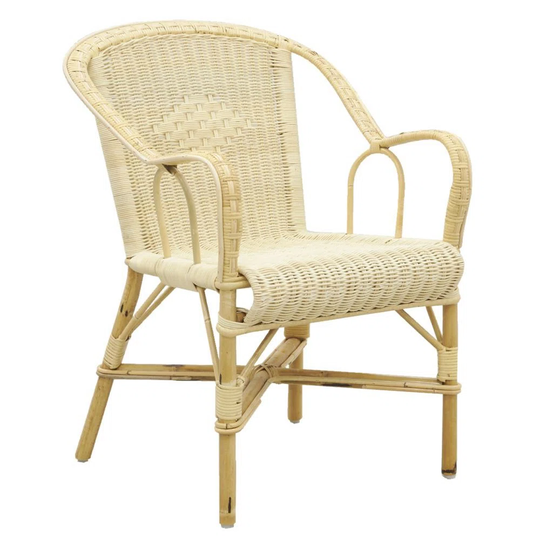 Frog Armchair In Manau And Natural Rattan Plywood