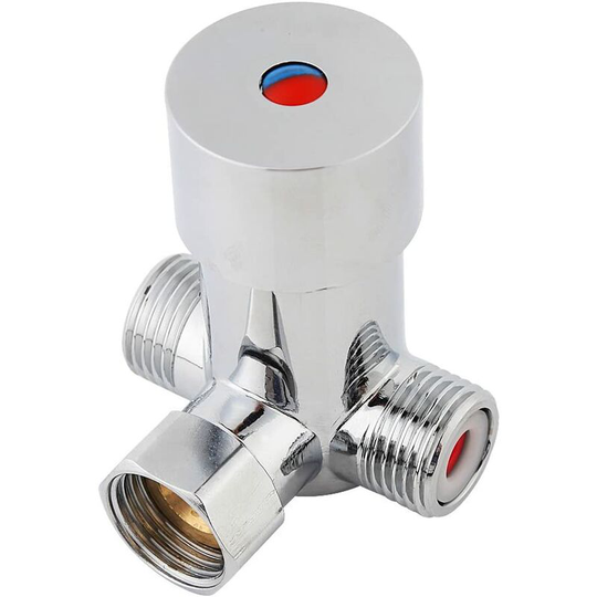 Solid Brass Thermostatic Mixer G1 / 2 Single Handle Hot Cold Water Shower Diverter Valve Temperature Control for Bathroom Auto Sensor Shower System