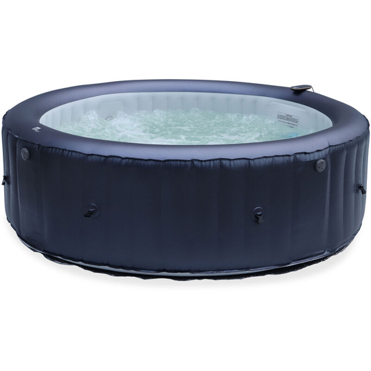 6-person round inflatable MSpa hot tub - carlton 6 205 cm, pvc, pump, heating, inflation hose, massage hydrojets, 2 filter cartridges, lid and remote