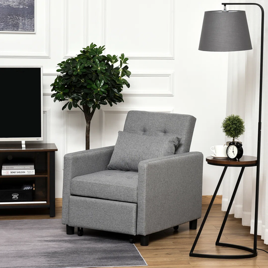69Cm Square Arm Reclining Sofa Bed