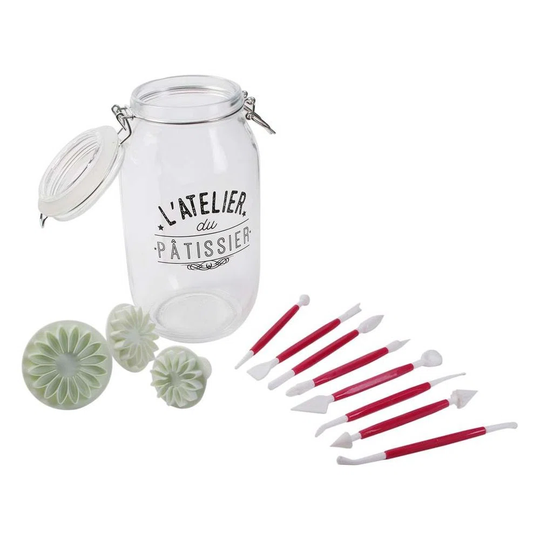 Jar With Sugar Paste Utensils L''atelier Du Pâtissier